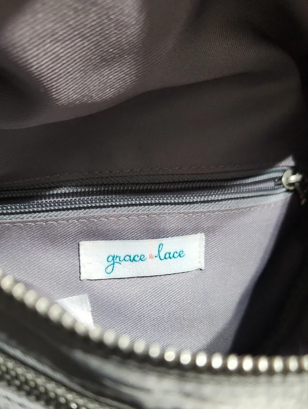 Grace & Lace Gray Crossbody Sling Bag - Minimal Nylon Carry